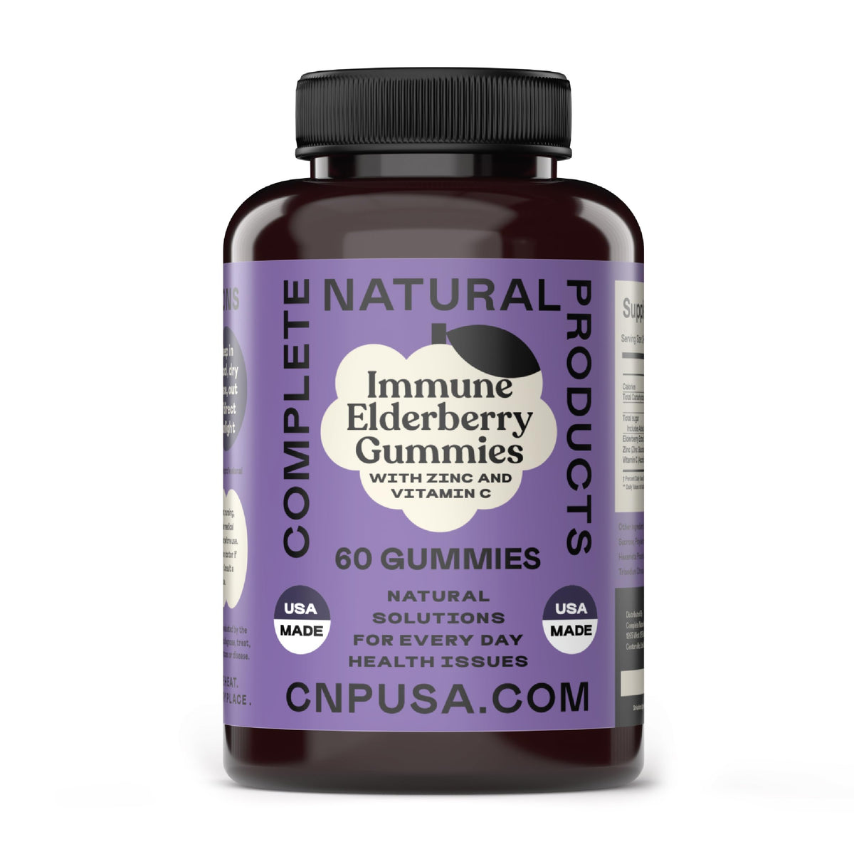Complete Natural Products Elderberry Gummies with Zinc & Vitamin C - 60 Count