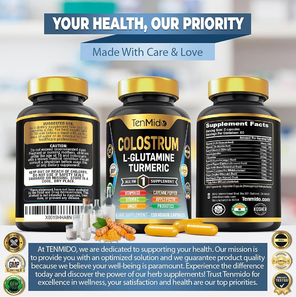 Tenmido Colostrum Supplement 10-in-1 Formula - 120 Capsules - image 7