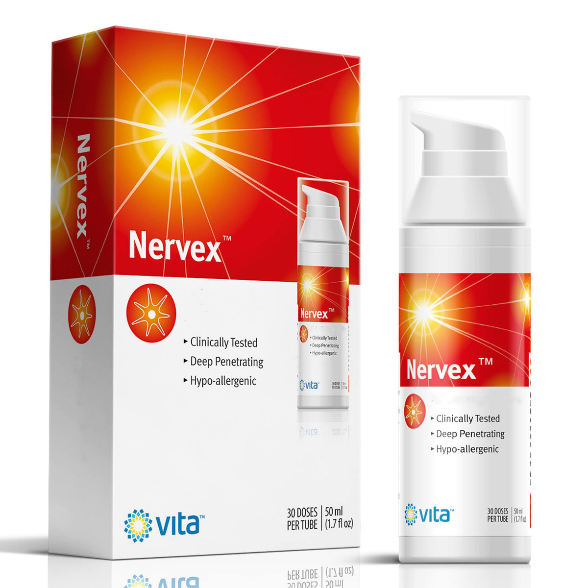 Vita Sciences Nervex Neuropathy Support Cream for Hands & Feet - 1.7 Oz