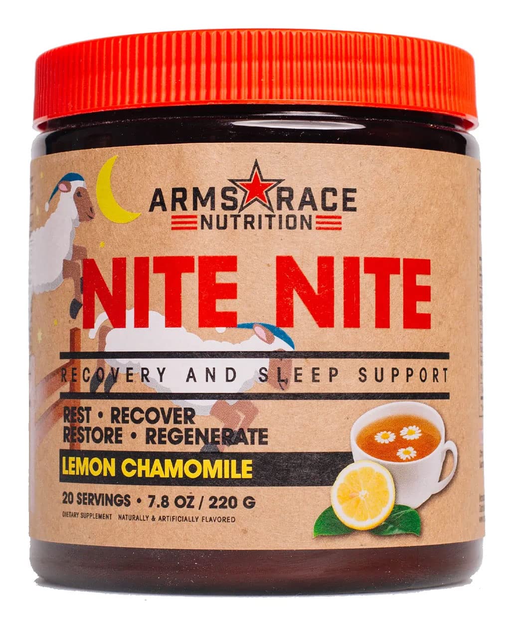 Arms Race Nutrition NITE NITE Recovery and Sleep Support Powder - 20 Servings