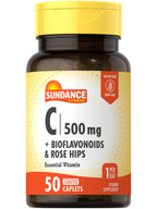 Sundance Vitamin C 500mg with Bioflavonoids and Rose Hips - 50 Caplets