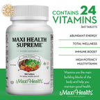 Maxi Health Supreme - High Potency Multivitamin & Mineral Supplement