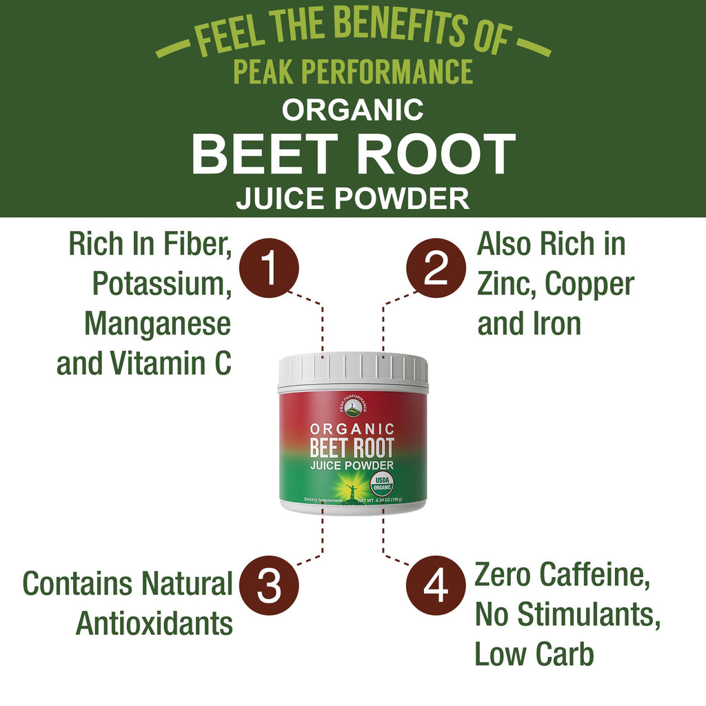 Peak Performance Organic Beet Root Powder - 6.34 oz - image 2