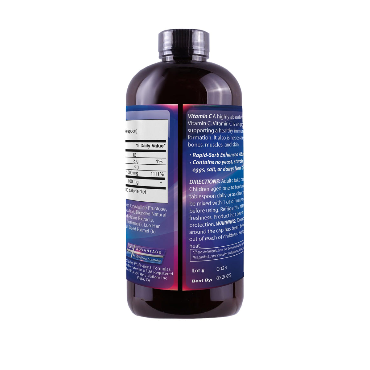 Drs Advantage Vitamin C + Bioflavonoids Liquid - 16 Fl Oz - image 4