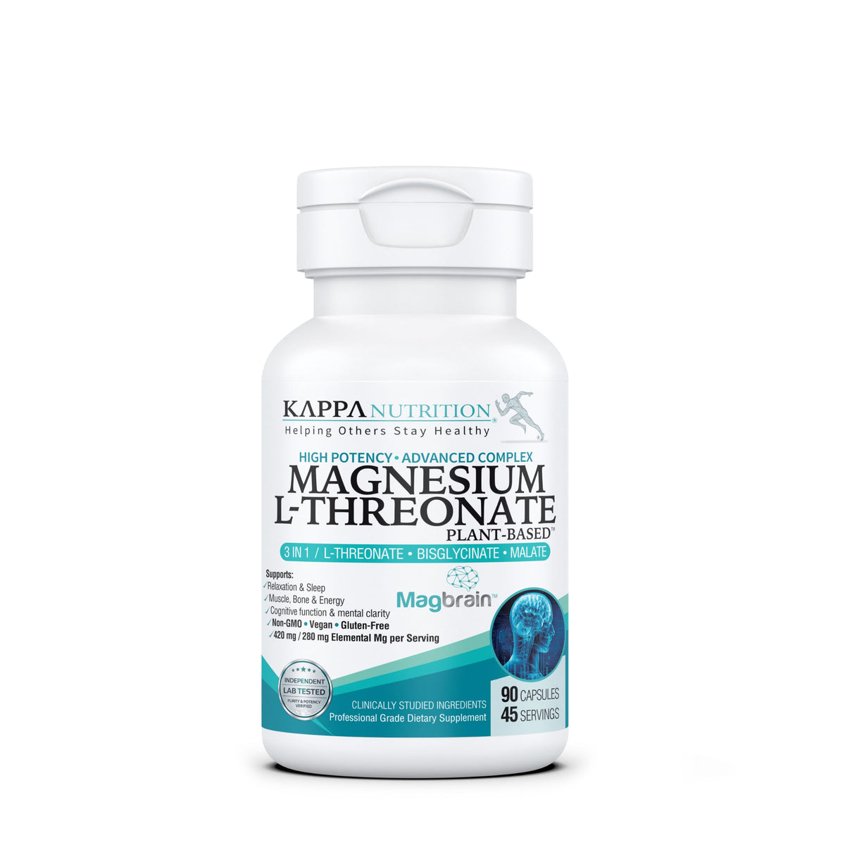 KAPPA NUTRITION Magnesium L-Threonate Plant-Based 3 in 1