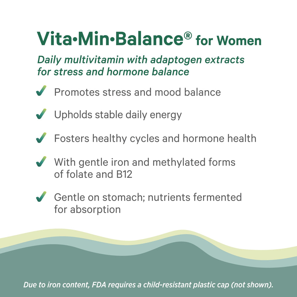 PURE SYNERGY Vita·Min·Balance Multivitamin for Women with Iron - 60 Tablets - image 4