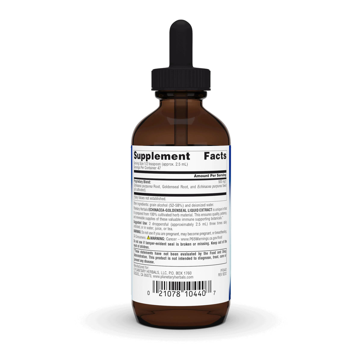 Planetary Herbals Echinacea-Goldenseal Extract Liquid - 4 Fl Oz - image 2