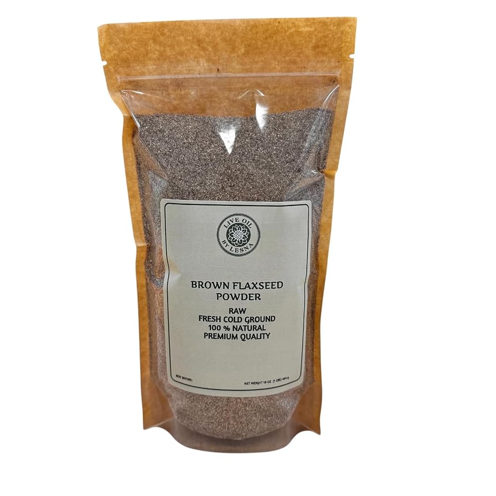 Live Oil by Lesna Raw Cold-Ground Brown Flaxseed Powder (Flour/Meal) - image 2
