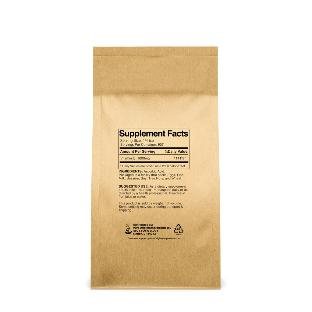 Pure Original Ingredients Vitamin C Powder Ascorbic Acid