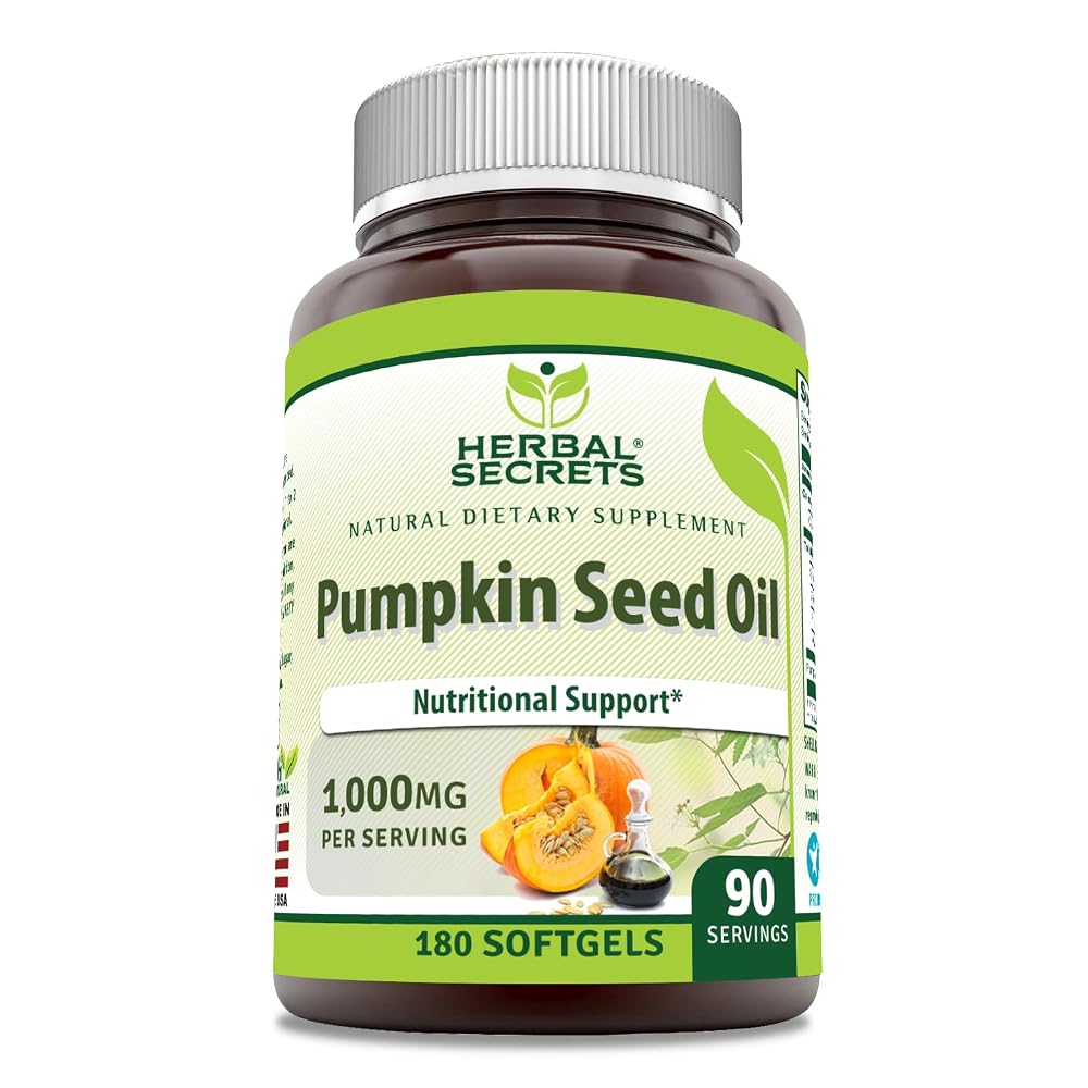 Herbal Secrets Pumpkin Seed Oil 1000 mg - 180 Softgels