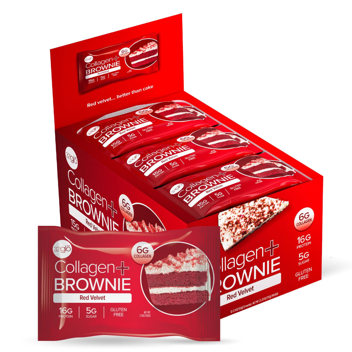 321glō 321glo Collagen Protein Brownie