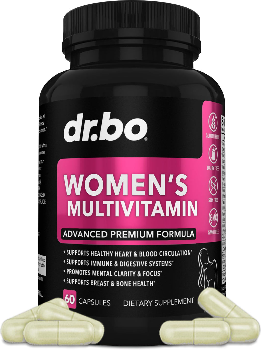 DR. BO Women's Multivitamin for Energy - 60 Capsules