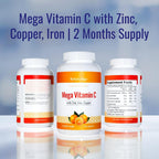 Nutri-Align Mega Vitamin C 1000mg with Zinc & Iron - 120 Capsules - image 6