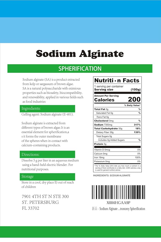 LEIMENGCHEF Sodium Alginate & Calcium Chloride Spherification - 8oz - image 4