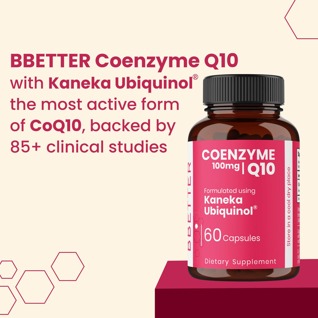 BBETTER Coenzyme Q10 100mg Highest Strength & High Absorption CoQ10