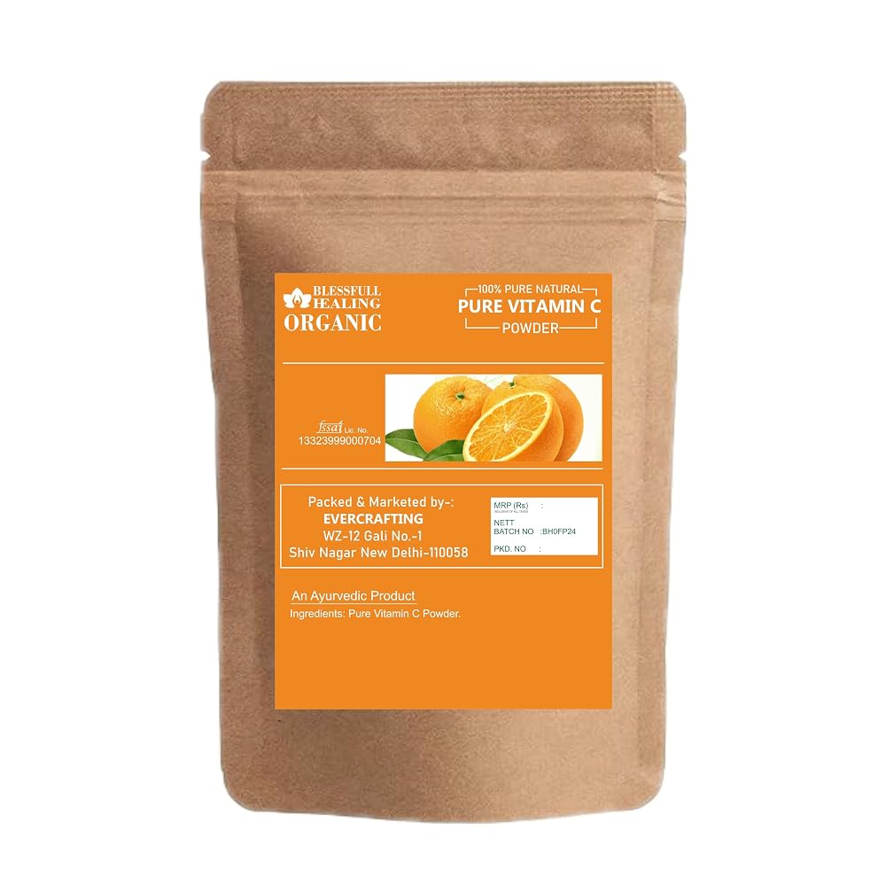 Blessfull Healing Organic Pure Vitamin C Powder 100% Pure Natural 200