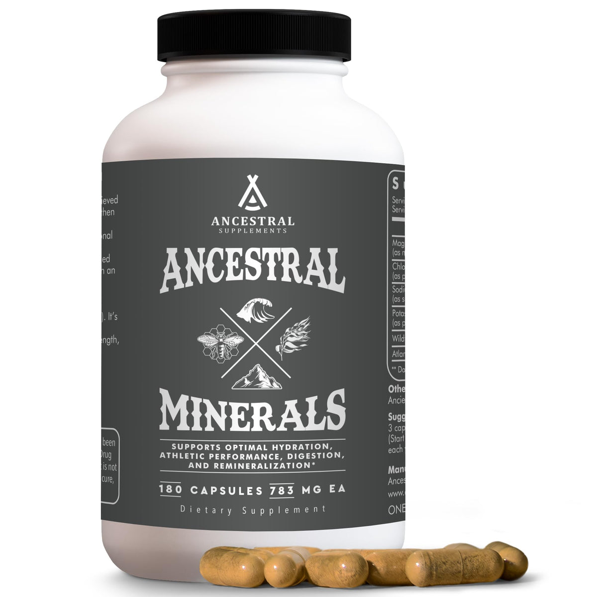 Ancestral Supplements Minerals & Electrolytes - 180 Capsules