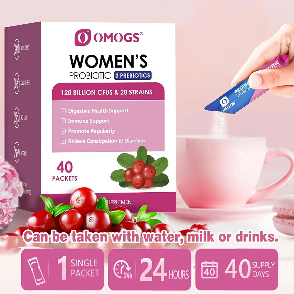 OMOGS Women's Probiotic Powder 120 Billion CFUs - 40 Pack - image 7