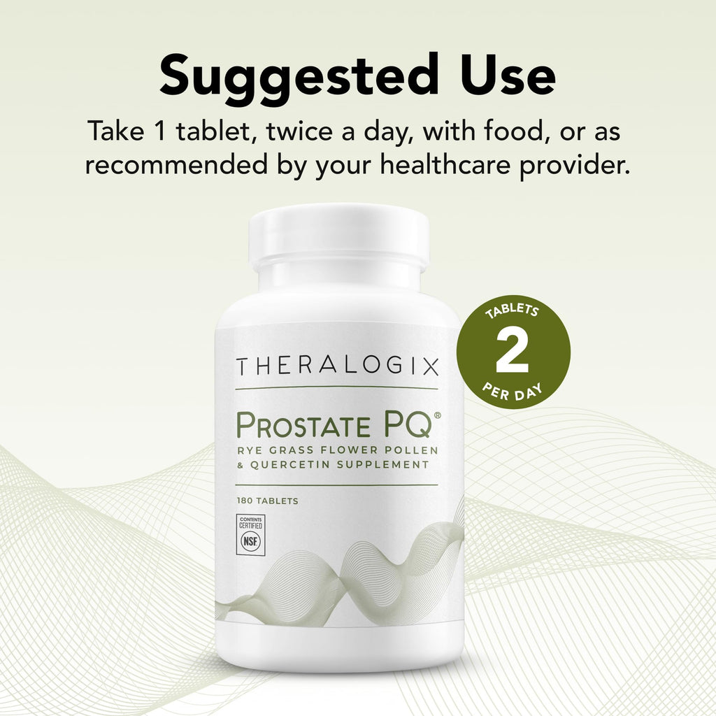 Theralogix Prostate PQ Rye Grass Pollen Extract & Quercetin - 180 Tablets - image 3