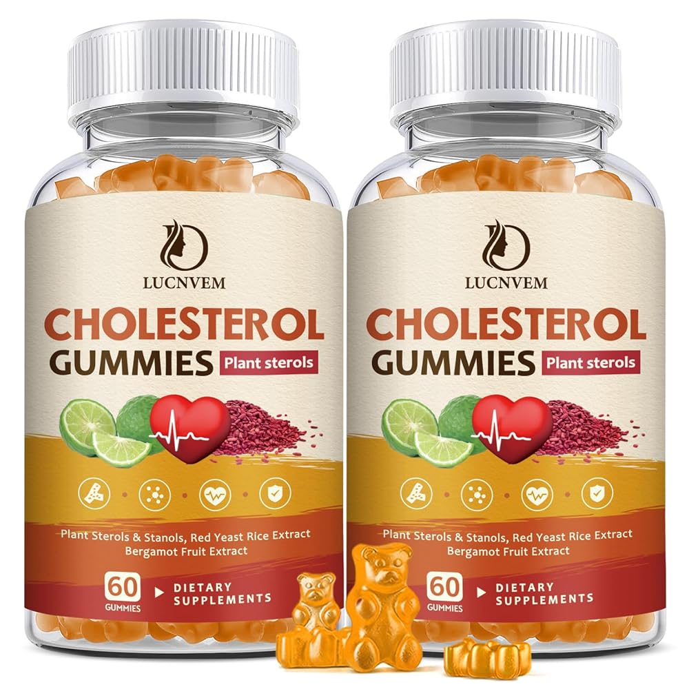LUCNVEM Cholesterol Gummies with Plant Sterols & Red Yeast Rice - 120 Count