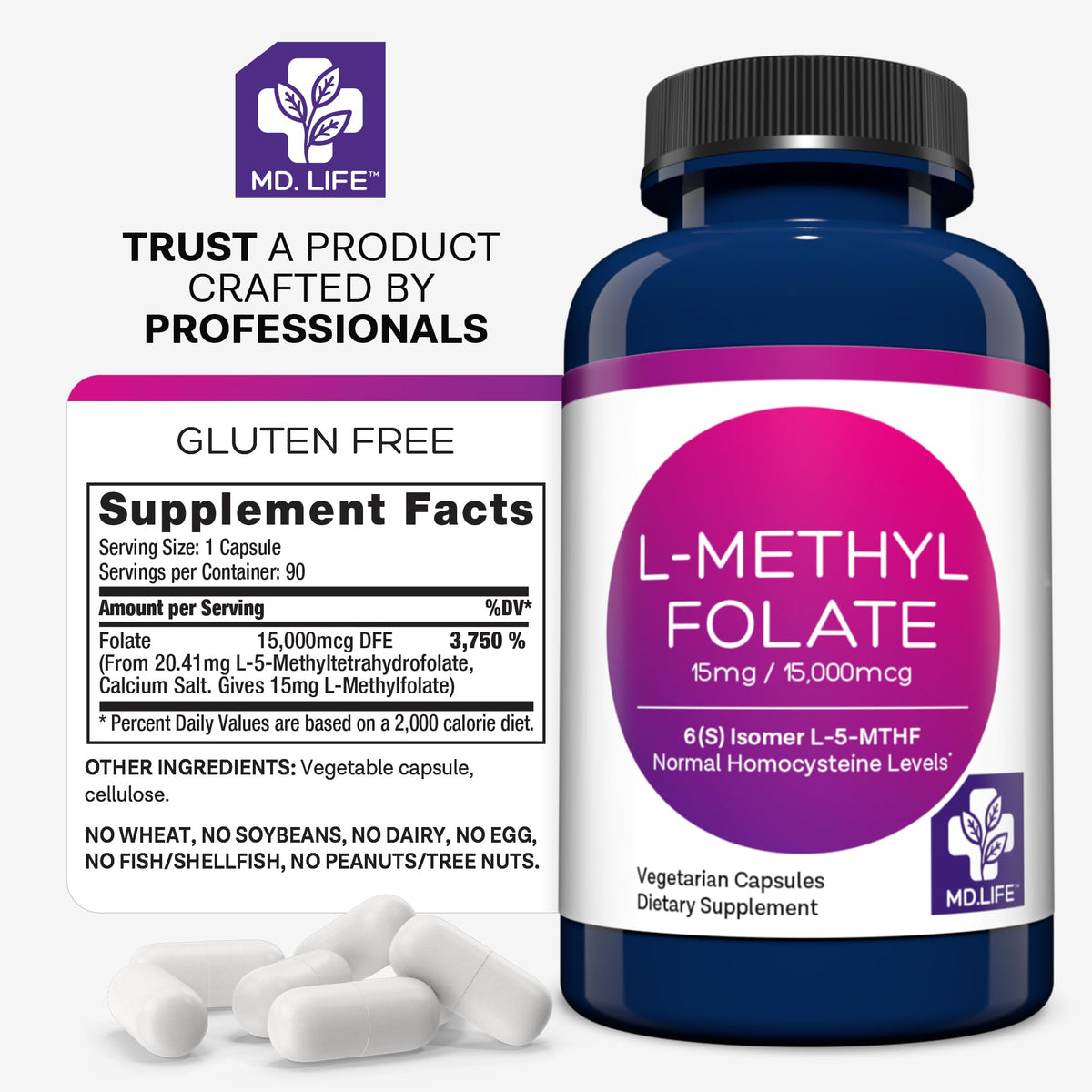 MD.LIFE MD Life L Methylfolate 15mg - Parent - Professional-Grade