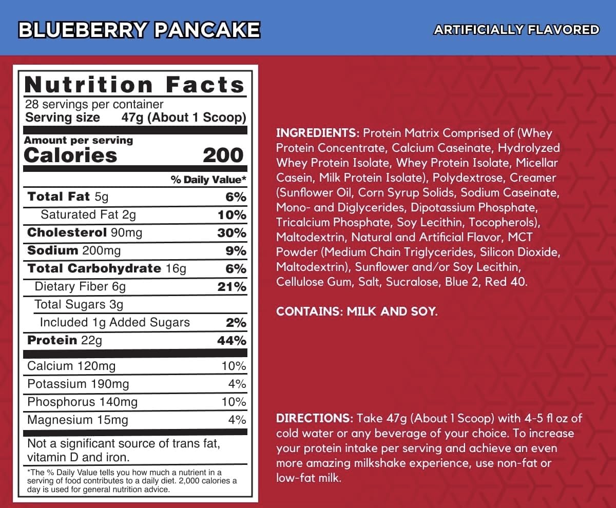 BSN Syntha-6 Protein Powder Drink Mix Blueberry Pancake - 1.32 kg - image 2