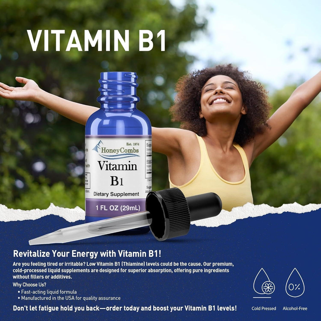 HoneyCombs Vitamin B1 Thiamine Liquid - 1 Fl Oz - image 9