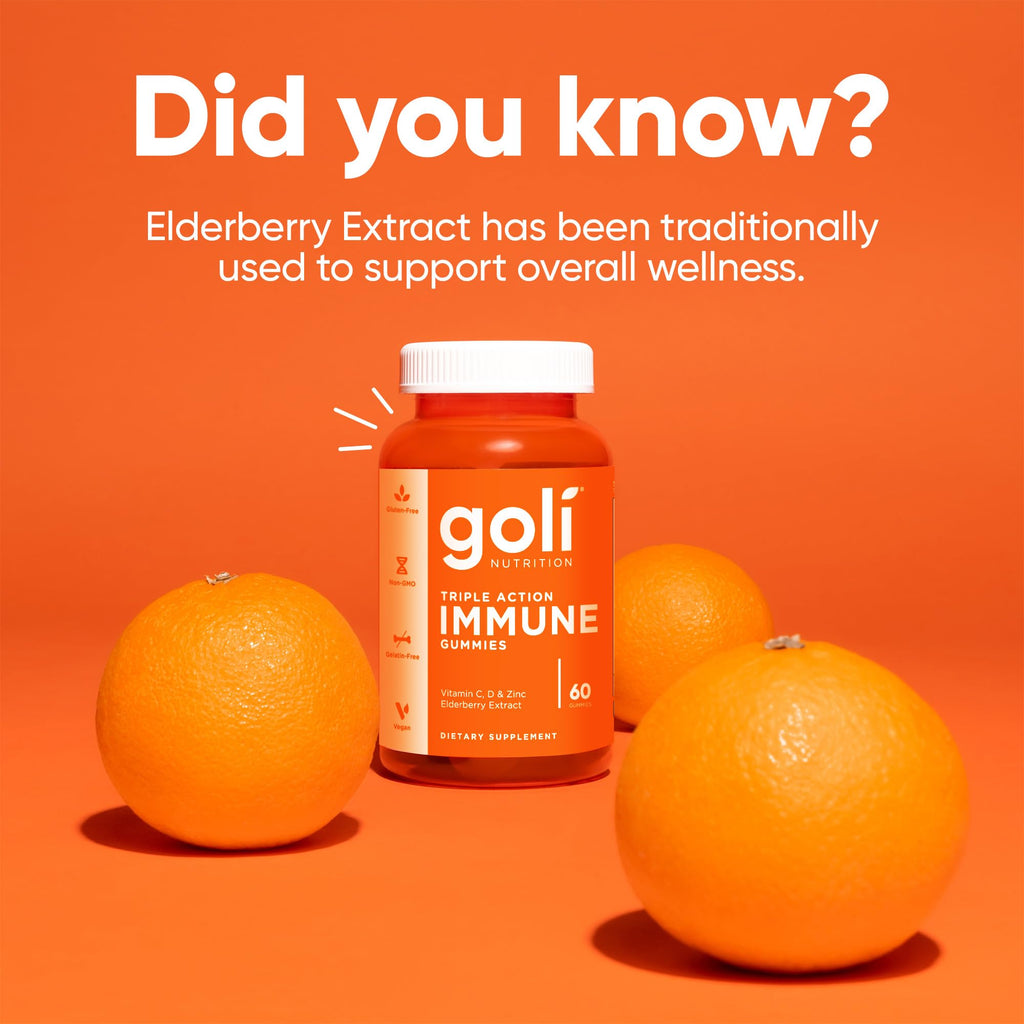 Goli Immune Vitamin Gummy - 60 Count - Elderberry