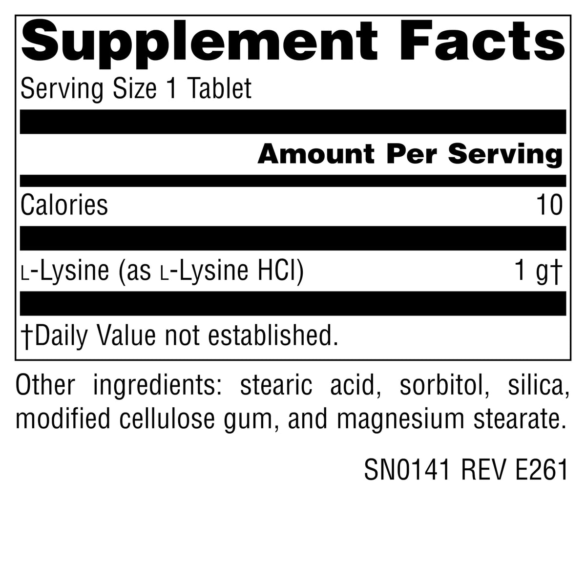 Source Naturals L-Lysine Free Form 1000 mg - 50 Tablets - image 2