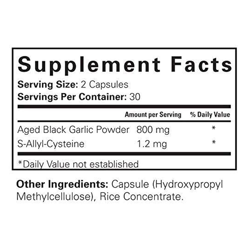 Think Remedy Aged Black Garlic Capsules - 60 Capsules - image 7