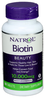 Natrol Biotin Max 10000 Mcg - 100 Tablets