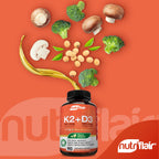 NutriFlair Vitamin D3 + K2 5000 IU Plant-Based - 90 Capsules - image 3