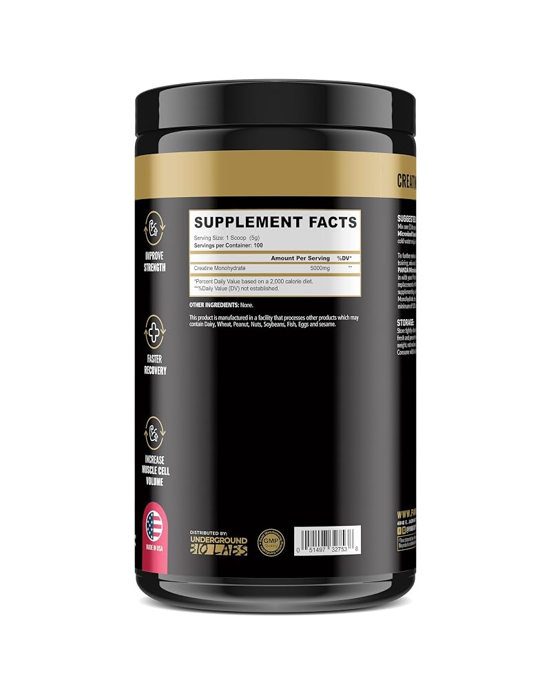 Underground Bio Labs Panda Supps Micronized Creatine 5000mg - 100 Servings - image 2