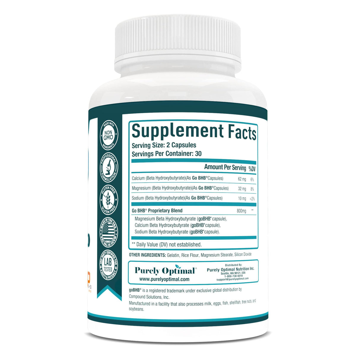 Purely Optimal Keto BHB Exogenous Ketones Supplement - Keto Diet