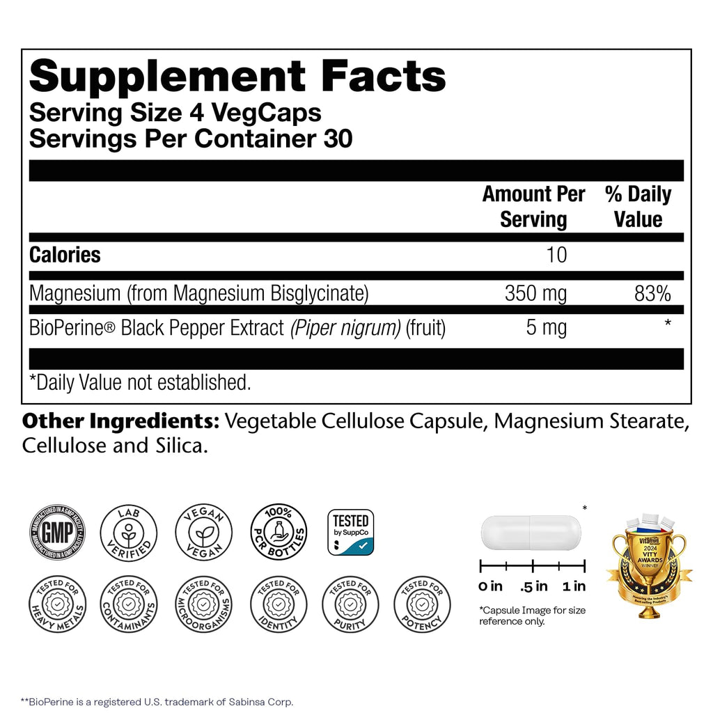 SOLARAY Magnesium Glycinate Capsules