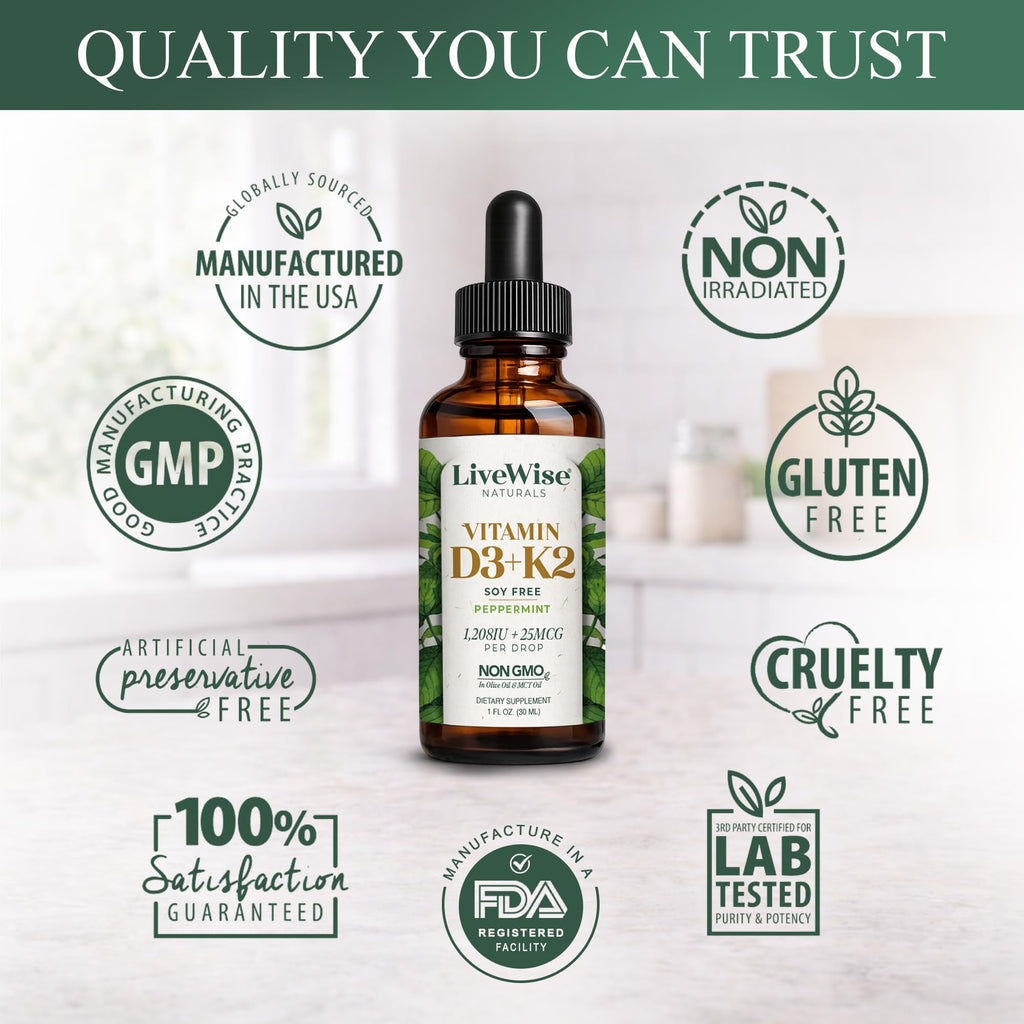 Live Wise Naturals Vitamin D3+K2
