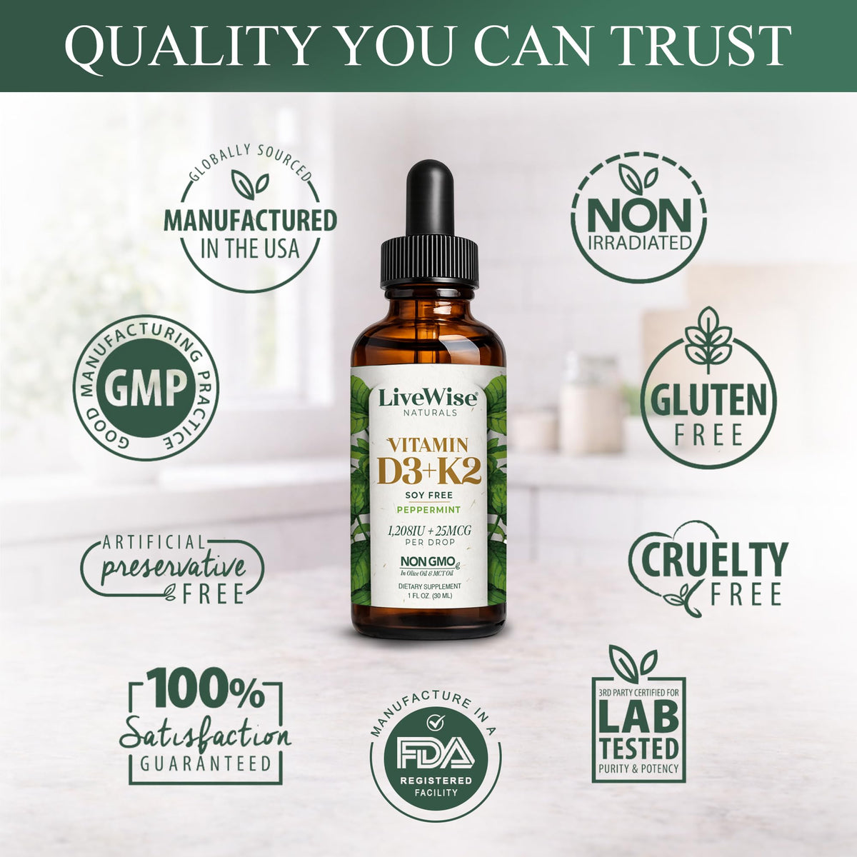 Live Wise Naturals Vitamin D3+K2