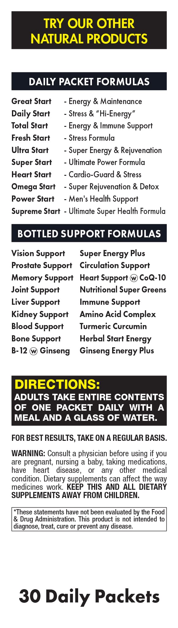 Fresh Start Power Start Men's Daily Vitamin Pack - 30 Packets - image 3