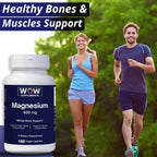 WOW Supplements Magnesium 400 mg Complex - 180 Capsules - image 5