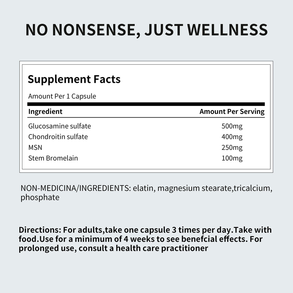 Total Natural 4-in-1 Glucosamine Sulfate Joint Support - 150 Capsules - image 6