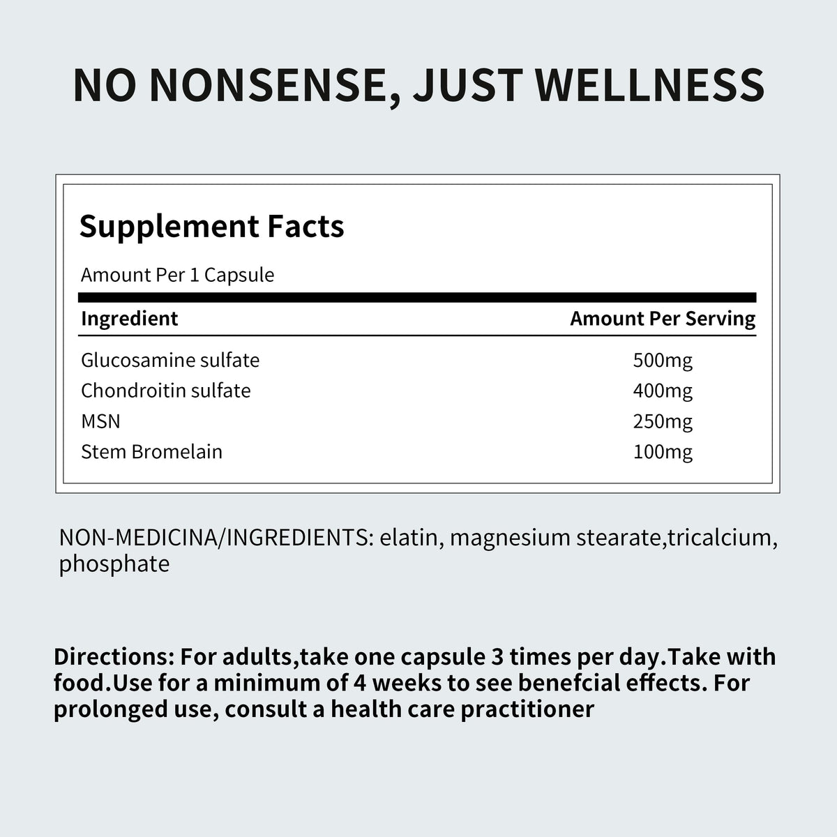 Total Natural 4-in-1 Glucosamine Sulfate Joint Support - 150 Capsules - image 6