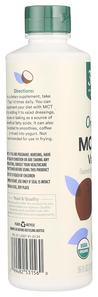 365 by Whole Foods Market Organic Vanilla MCT Oil - 16 Fl Oz - image 4