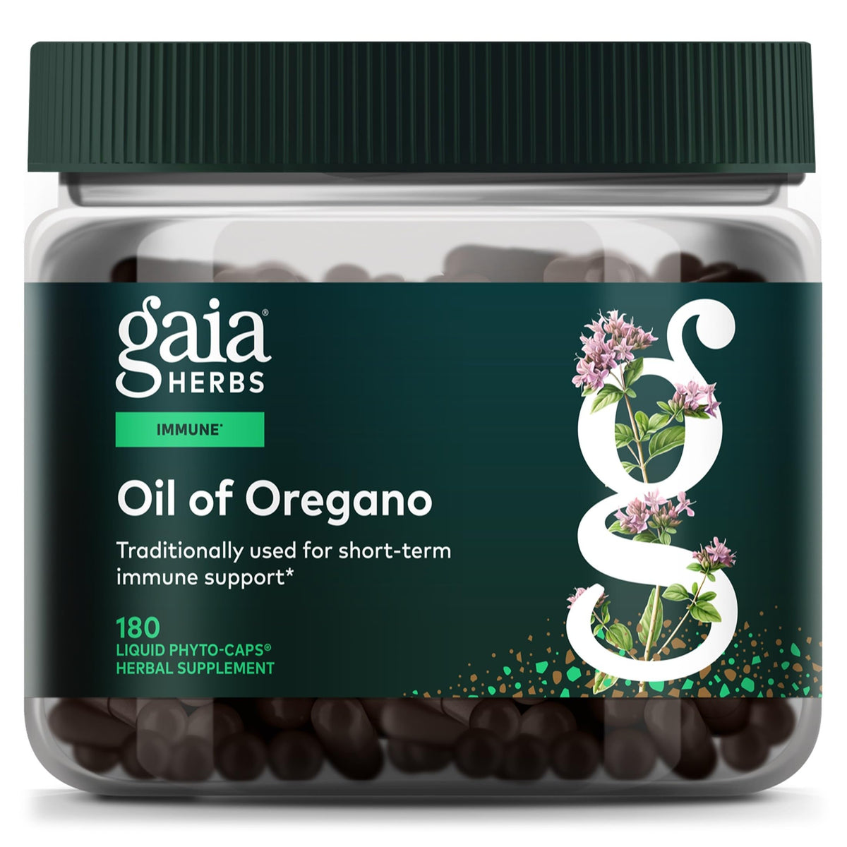 Gaia Herbs Oil of Oregano 230 mg Immune Support - 180 Vegan Capsules