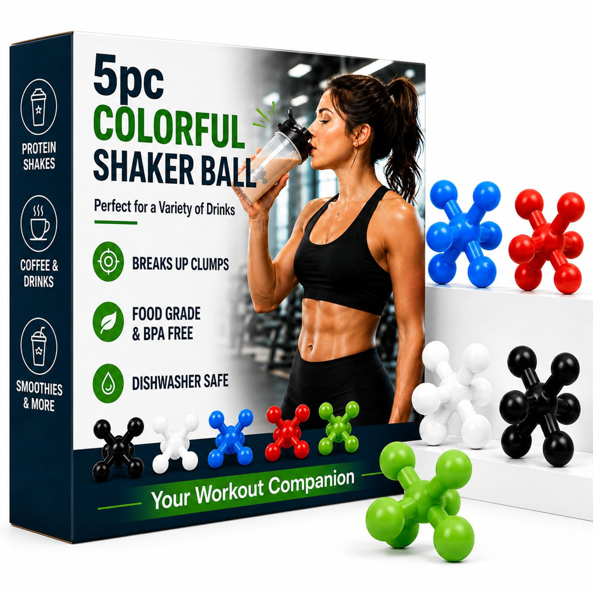 Hydro2Go Shaker Ball Replacement Balls BPA-Free - 5 Pack