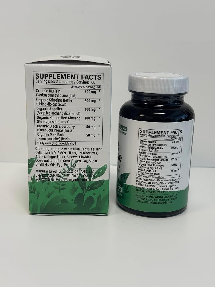 Wild & Organic Lung Cleanse Capsules - Lung Support Supplement