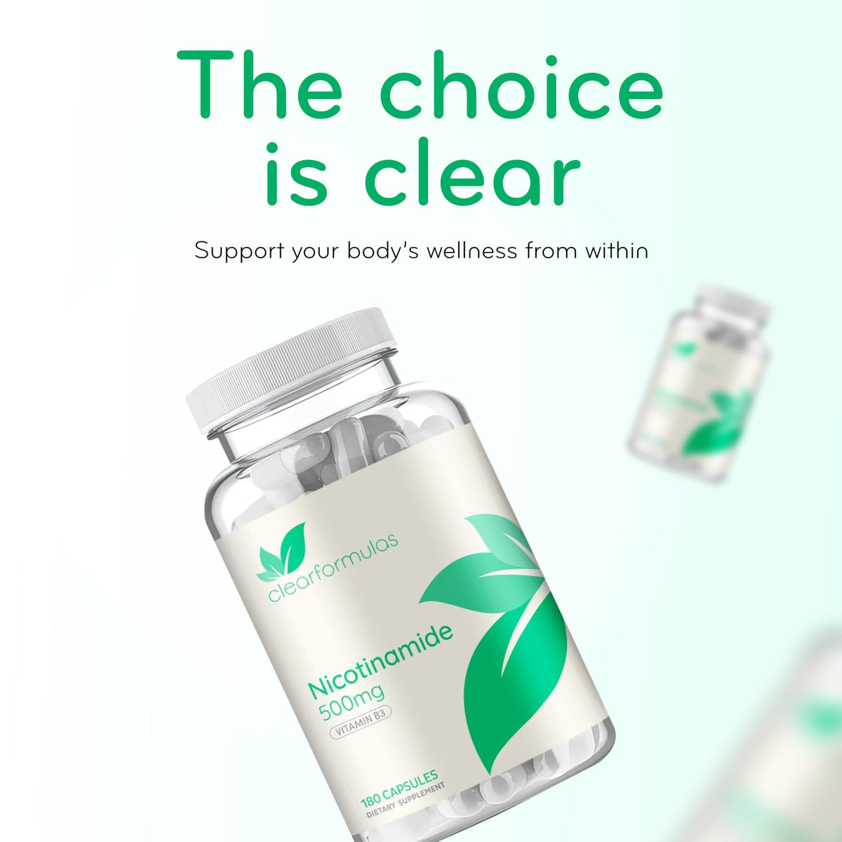 Clear Formulas Vitamin B3 Nicotinamide 500mg - High Absorption Form