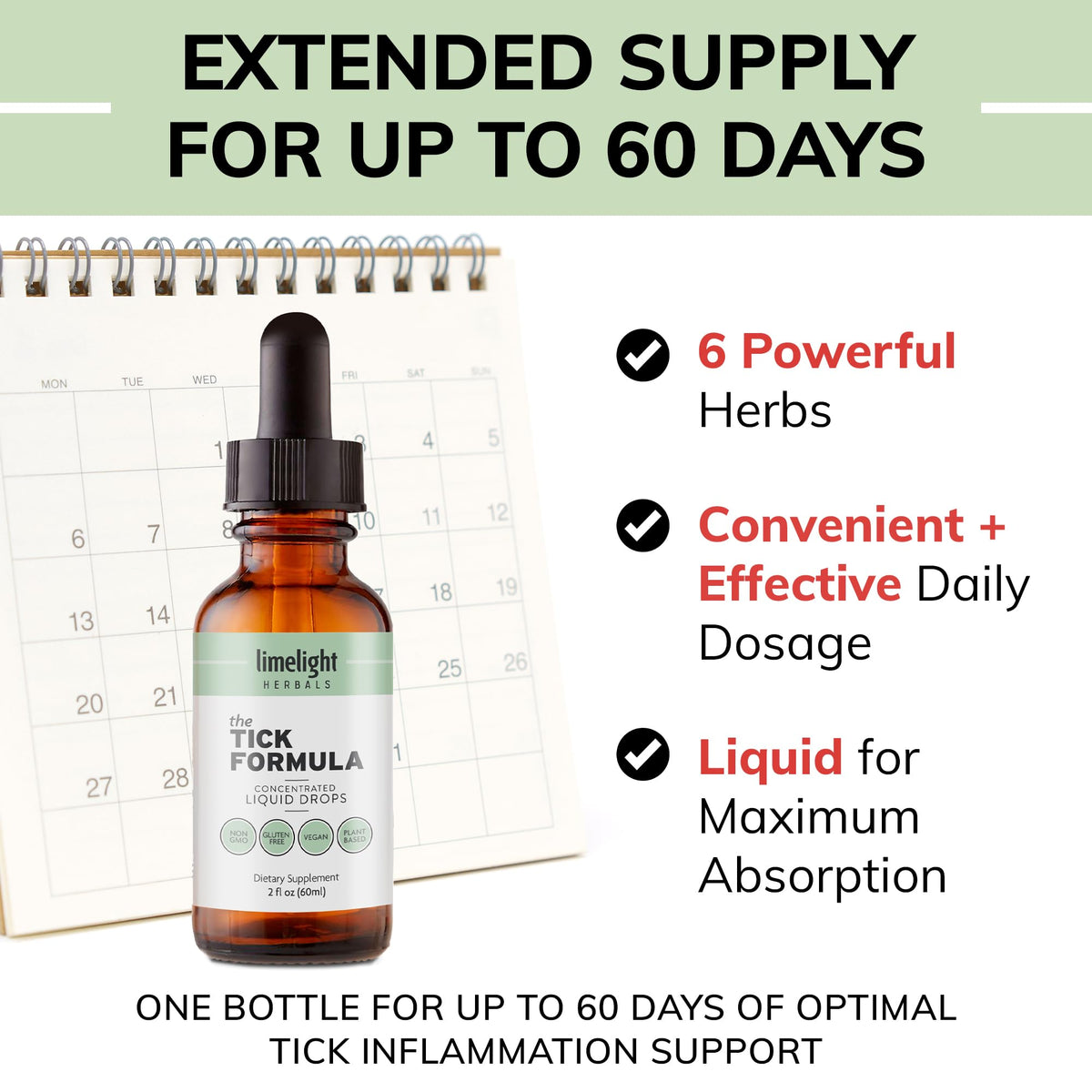 LIMELIGHT HERBALS The Tick Formula Liquid Immune Support - 2 Fl Oz - image 6