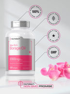Horbäach Borage Oil 2000 mg GLA - 120 Softgels - image 5