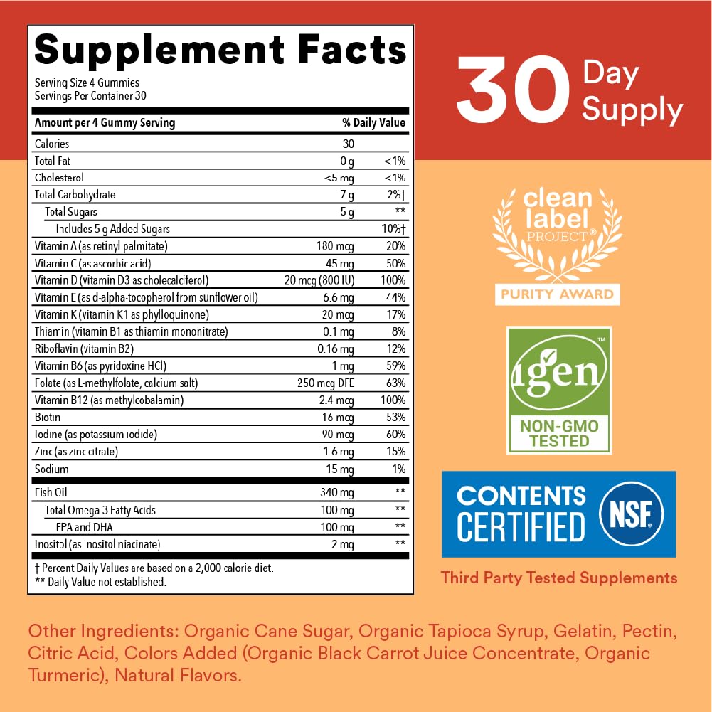 SmartyPants Kids Multivitamin Gummies with Omega 3 - 120 Count - image 4