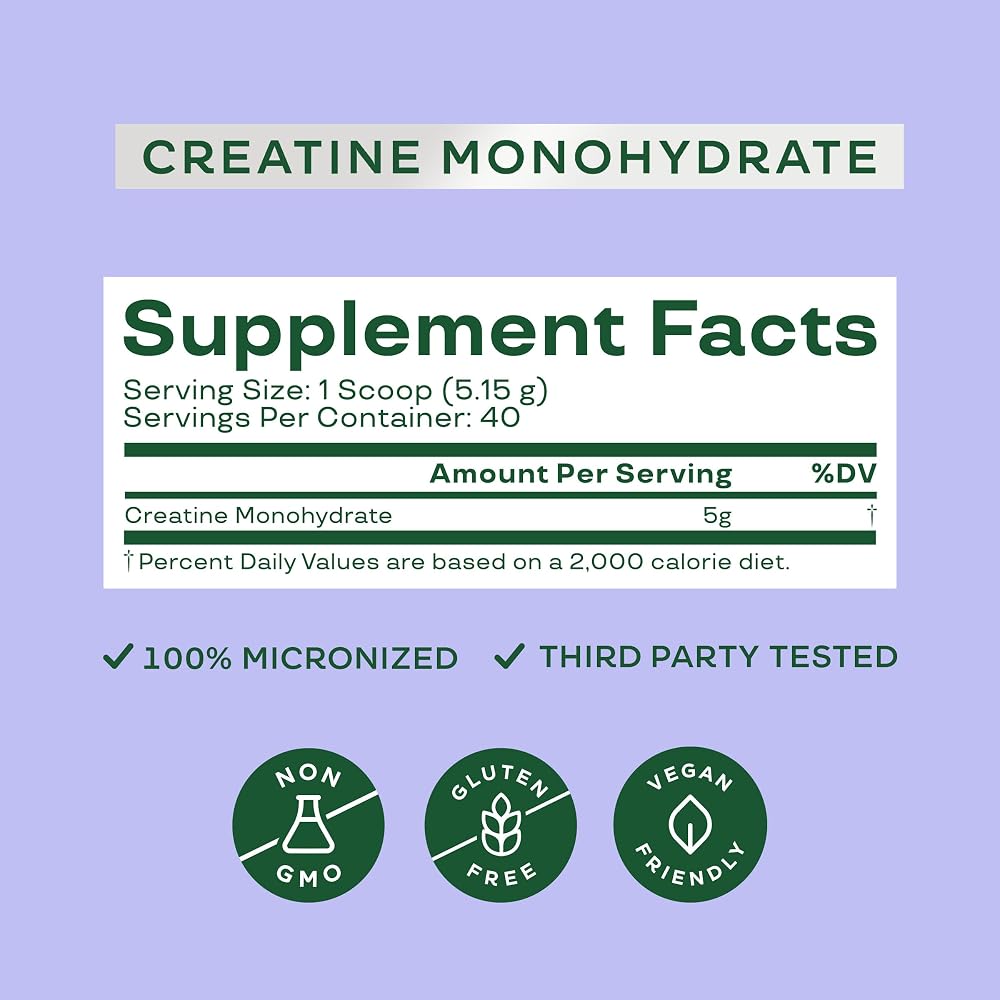 Bloom Nutrition Creatine Monohydrate Powder Unflavored - 40 Servings - image 3